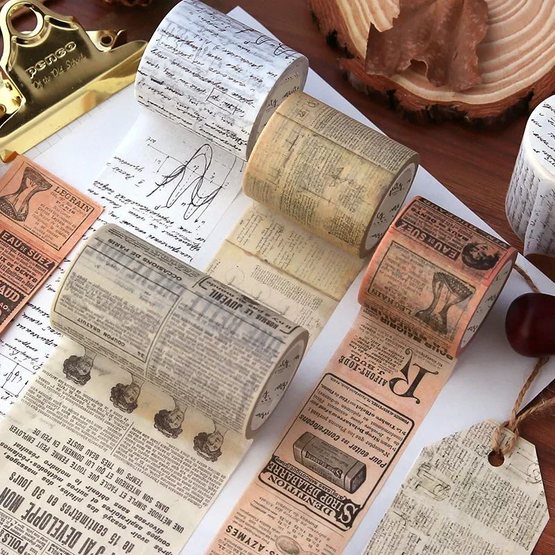 

New Retro Washi Tape Set Decorative Scrapbook Masking Washitape Washing Decoration Diy Sticker Kawaii Stationery School Supplies