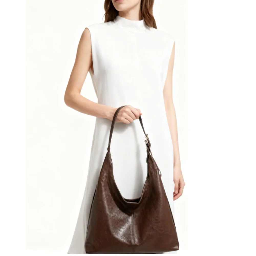 

Cross-border European and American Bags Large-capacity Versatile Bags Women's 2025 Fashion Shoulder Bag Textured Bucket Tote Bag