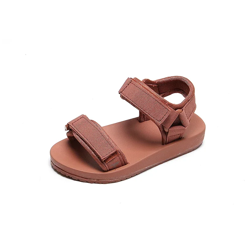 Sandalias de verano para niños y niñas, sandalias deportivas informales de Color sólido, antideslizantes para la playa