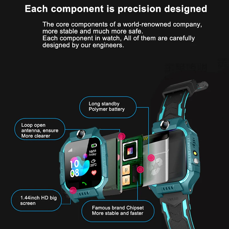 Q19 Children Smart Watch SOS Phone Watch Smartwatch Kids With Sim Card Photo Waterproof IP67 A28 Q19 Gift For IOS Android Q12