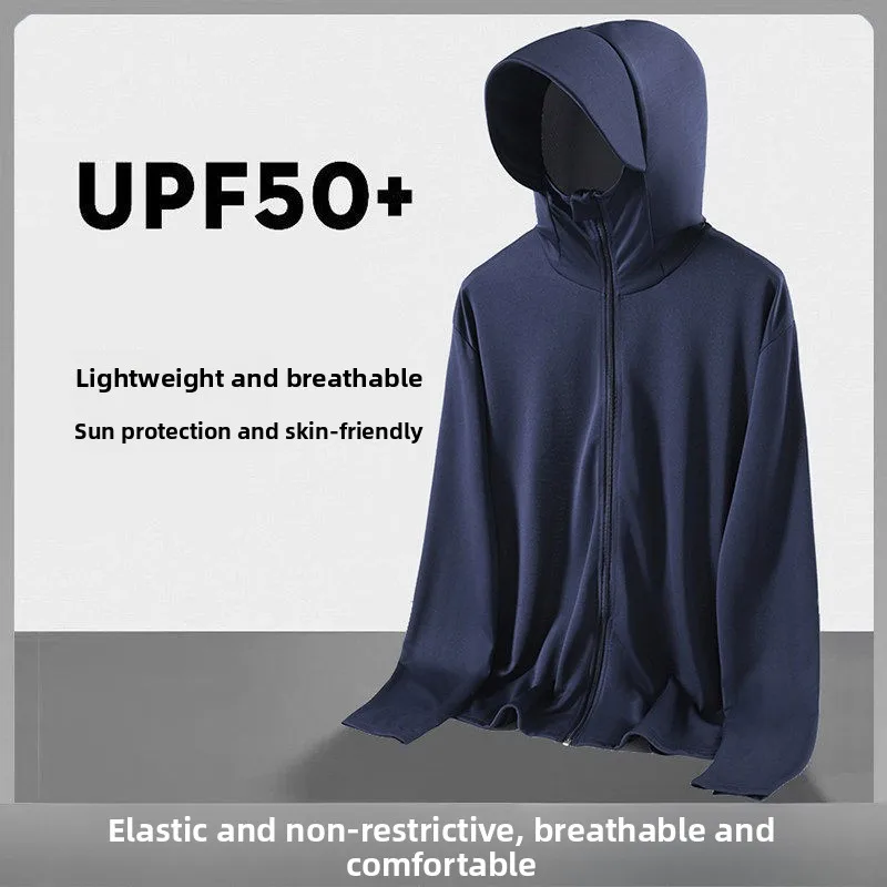 

Casual Ice Silk Loose Fit Quick Dry Summer New Mesh Breathable Hooded Top Women's Short Outerwear Thin Long Sleeve Zipper Clo...