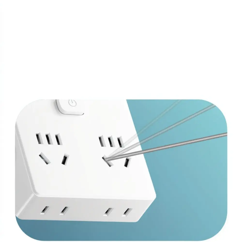 Modern Cube Socket Adapter Multi Plug Extension Strip With Usb Ports For Convenient Device Charging In Office