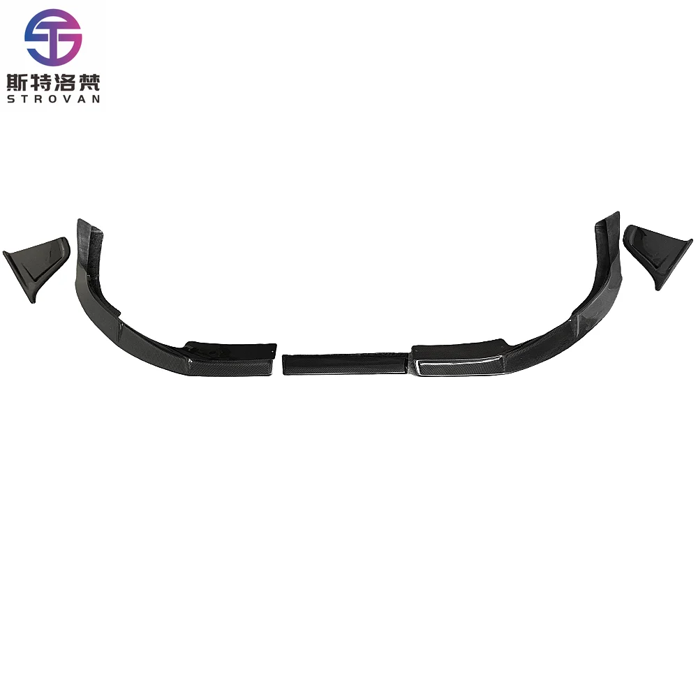 

STLF For Ferraris F8 Modification Upgrade M-Type Dry Carbon Fiber Front Bumper Separator Diffuser Lip Body Kit