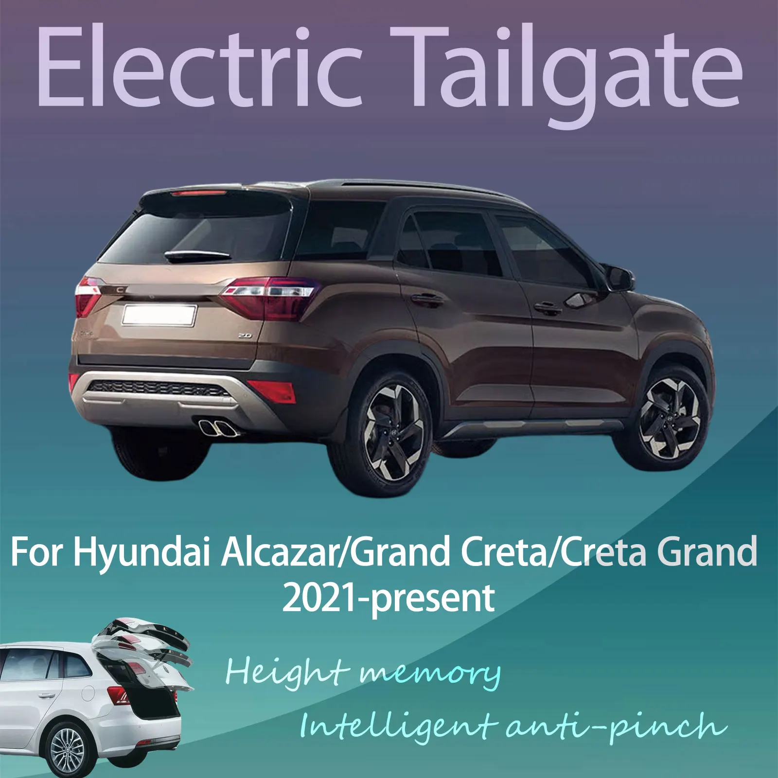 Para Hyundai Alcazar/Grand Creta/Creta Grand: Portón Trasero Eléctrico con Sensor, Función Anti-pinch para Maletero, Memoria de Altura y Operación Inteligente