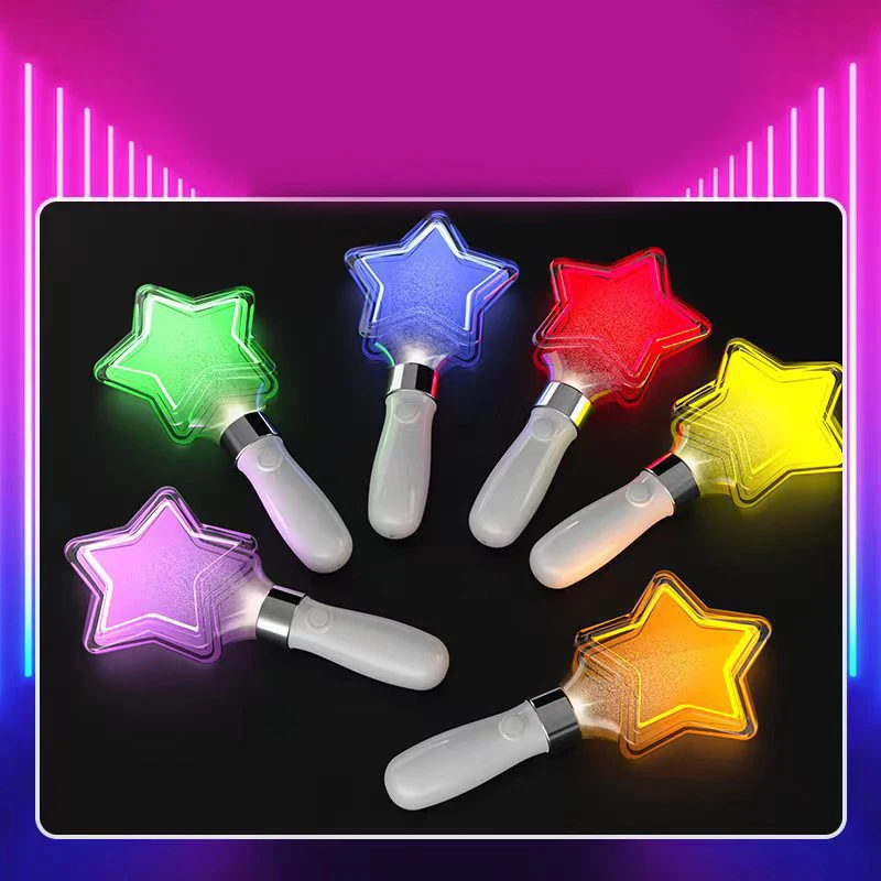 Zabawna kolorowa świecąca gwiazda Flash Light LED Stick Fairy Wand Glow Stick Concert Cheer Luminous Toy Party Decoration Glow Party