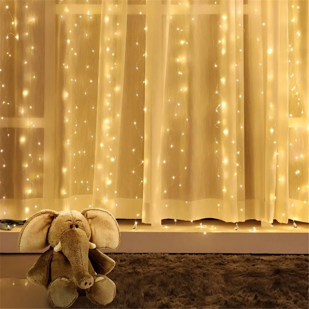 

6M/4M/3M LED Christmas Lights Fairy String Lights Curtain Garland USB Festoon Remote Christmas Decoration for Home New Year 2025