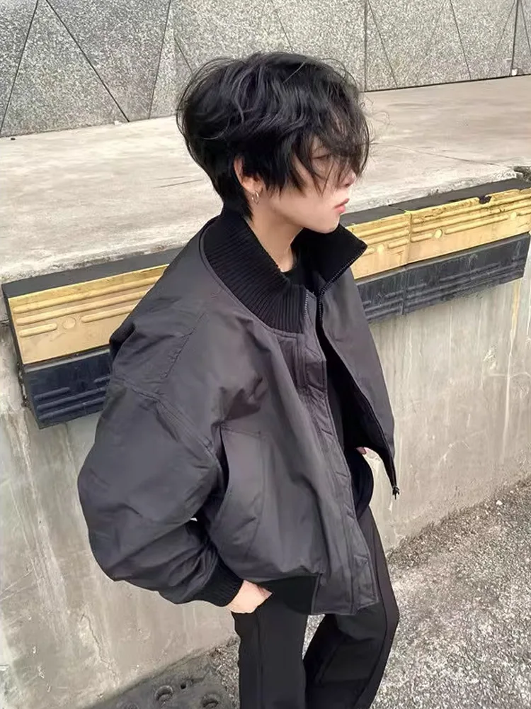 

Bla ort Cleanfit Pilot Jaet Men's Autumn Winter Faion Brand Cotton Baseball Batting Coat Warm Sli Urban Youth