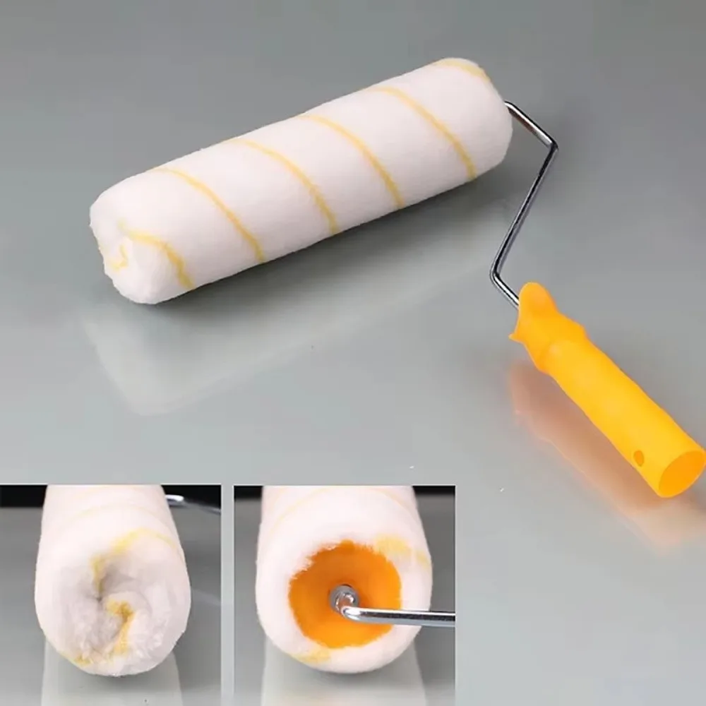 1Set/11PCS 4-12 Inch Roller Brush 360° Rotation Long-Haired Mini Roller Set Replaceable Brush Head Polyester Blend