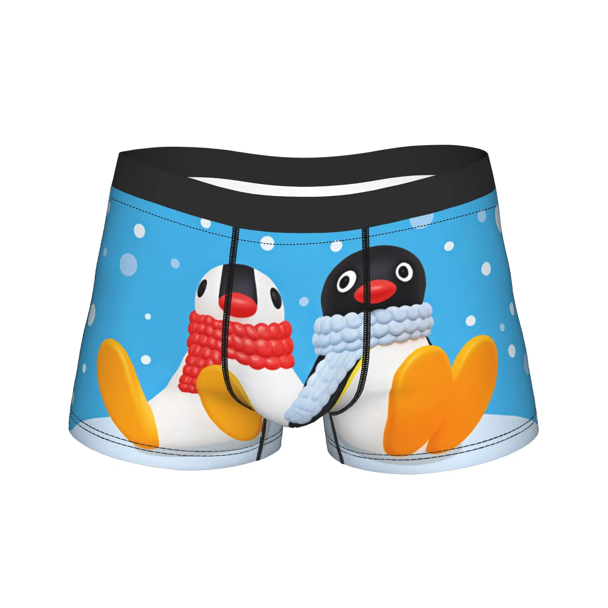 Pingu and Pinga Trunk Pouch Underwear, pantalones cortos personalizados DIY, calzoncillos clásicos para hombre, talla grande, gran oferta