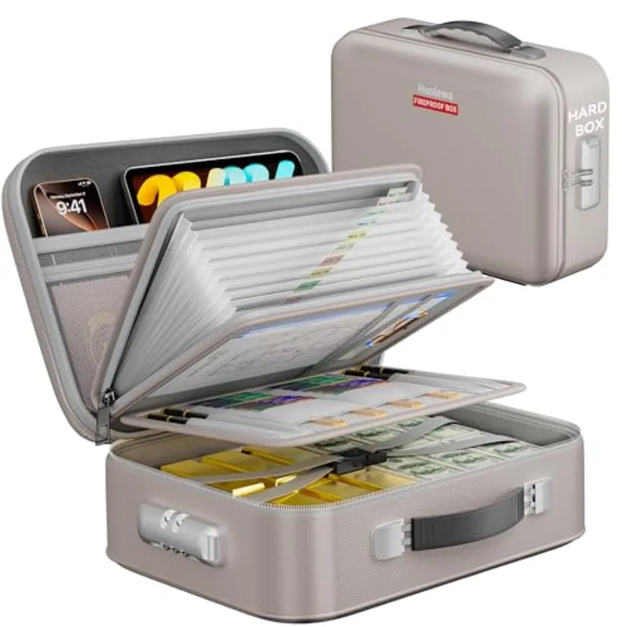 

Огнестойкий портативный сейф-кейс для документов с замком, водонепроницаемый, для импорта