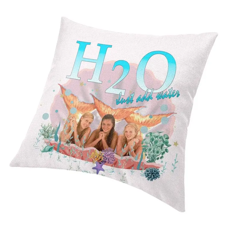 Cartoon Anime H2O Just Add Water Cushion Cover Double Side Print Throw Pillow Case for Car Cool Pillowcase Home Decorative