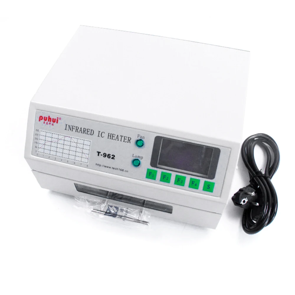 2021 Nieuwe Versie T-962 Infrarood Ic Kachel Met Rookkanaal T962 Desktop Reslow Soldeer Bga Smd Smt Rework Station T 962