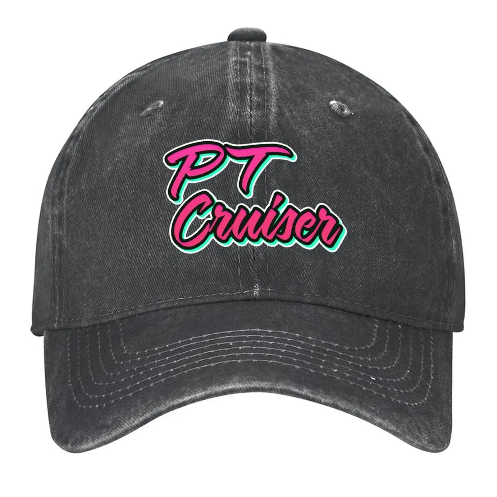 

PT Cruiser - Vintage Colorful Text Pink Baseball Cap sun caps black New Hat Luxury Hat Elegant Women's Hats Men's