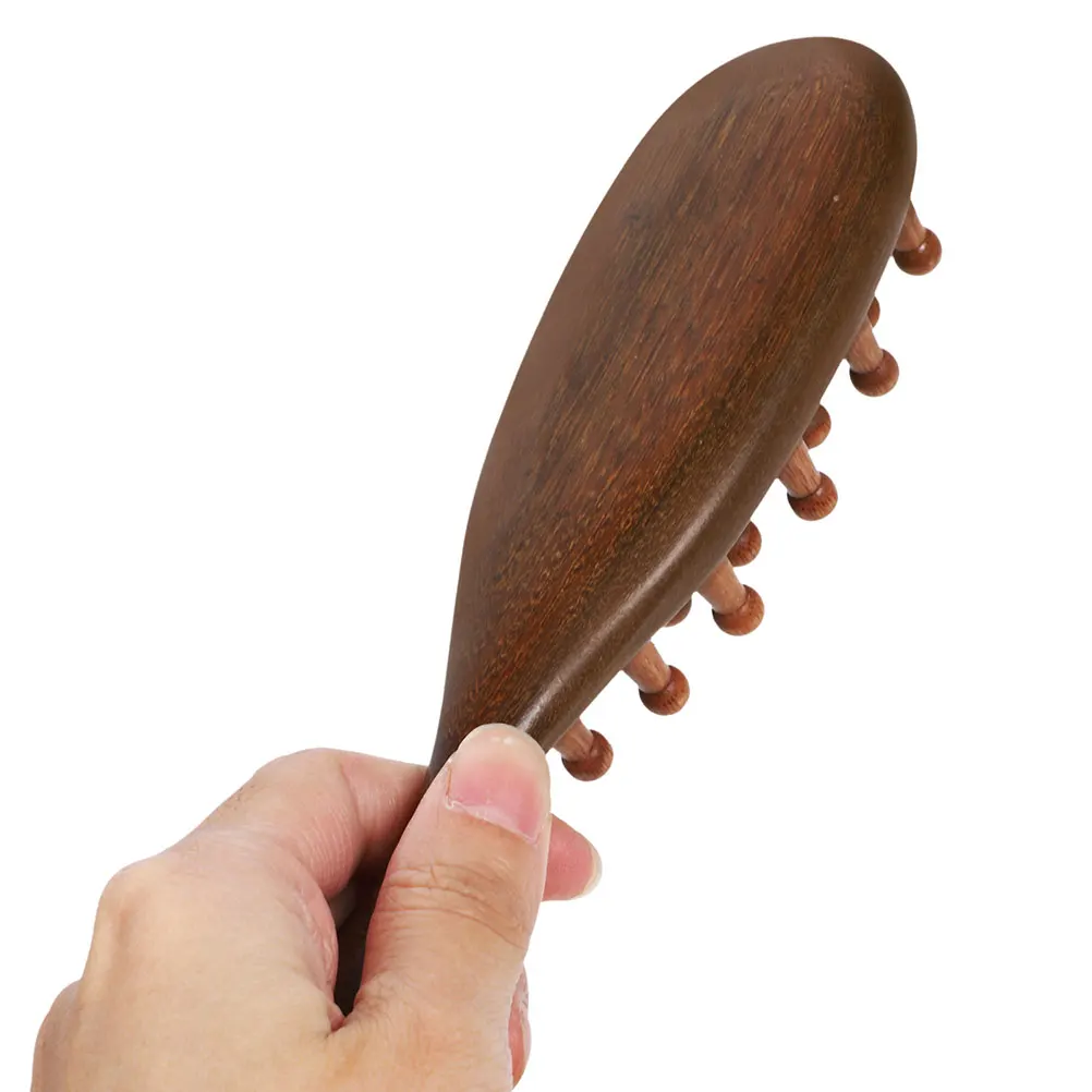 

2pcs Meridian Massage Comb Natural Wood Fragrance Scalp Cleaning Ergonomic Fine Wide Tooth Detangling for Women