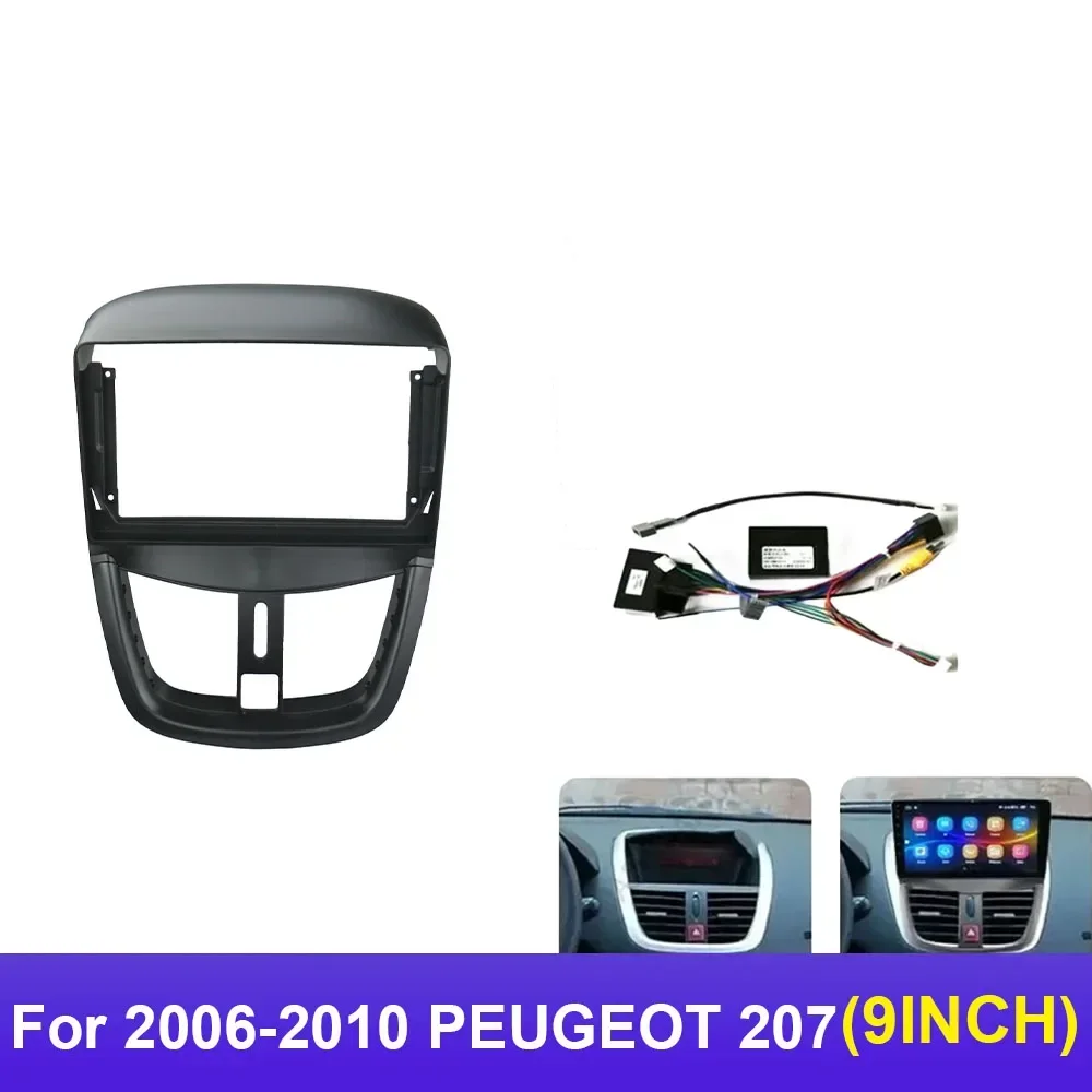 

Для 2006-2010 PEUGEOT 207 (9 дюймов) автомобильное радио Fascias Android GPS MP5 стереоплеер 2 Din головное устройство панель установка рамы приборной панели