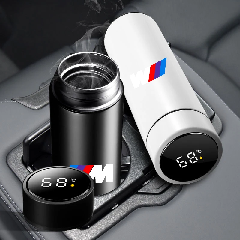 Car Smart Thermos Mug Insulation Cup Led Digital Temperature Display For BMW M E34 E36 E60 E90 E46 M1 M2 M3 M4 M5 M6 X3 4 X5 X6