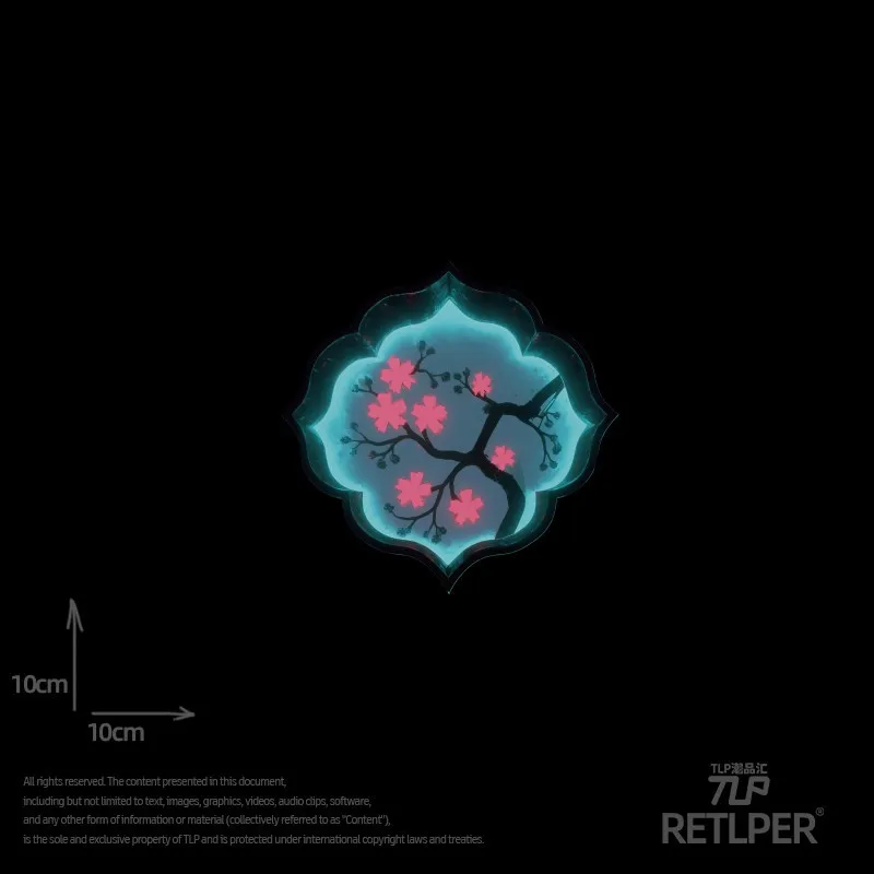Retlper reflecterende stickers Originele tijdloze erfgoedraambloemen Nieuwe Chinese stijl waterdichte platte stickers