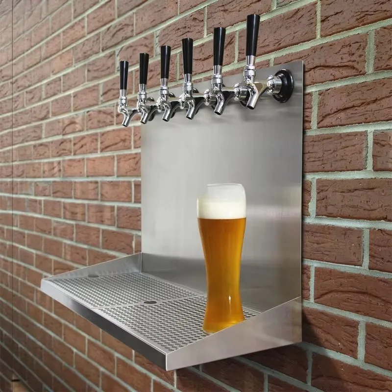 

GB80301040 Hot Selling Stainless Steel Wall Mounted Beer Tap Wall Drip Tray For Six Taps