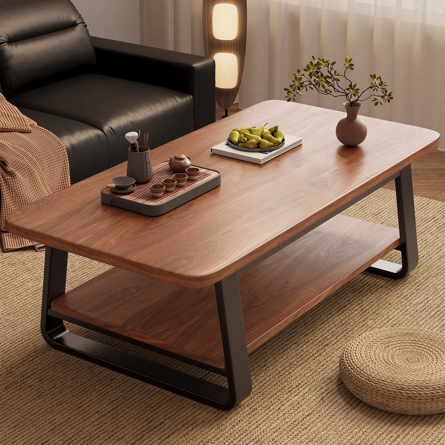 Coffee table, living room, home, simple, office, simple, double layer