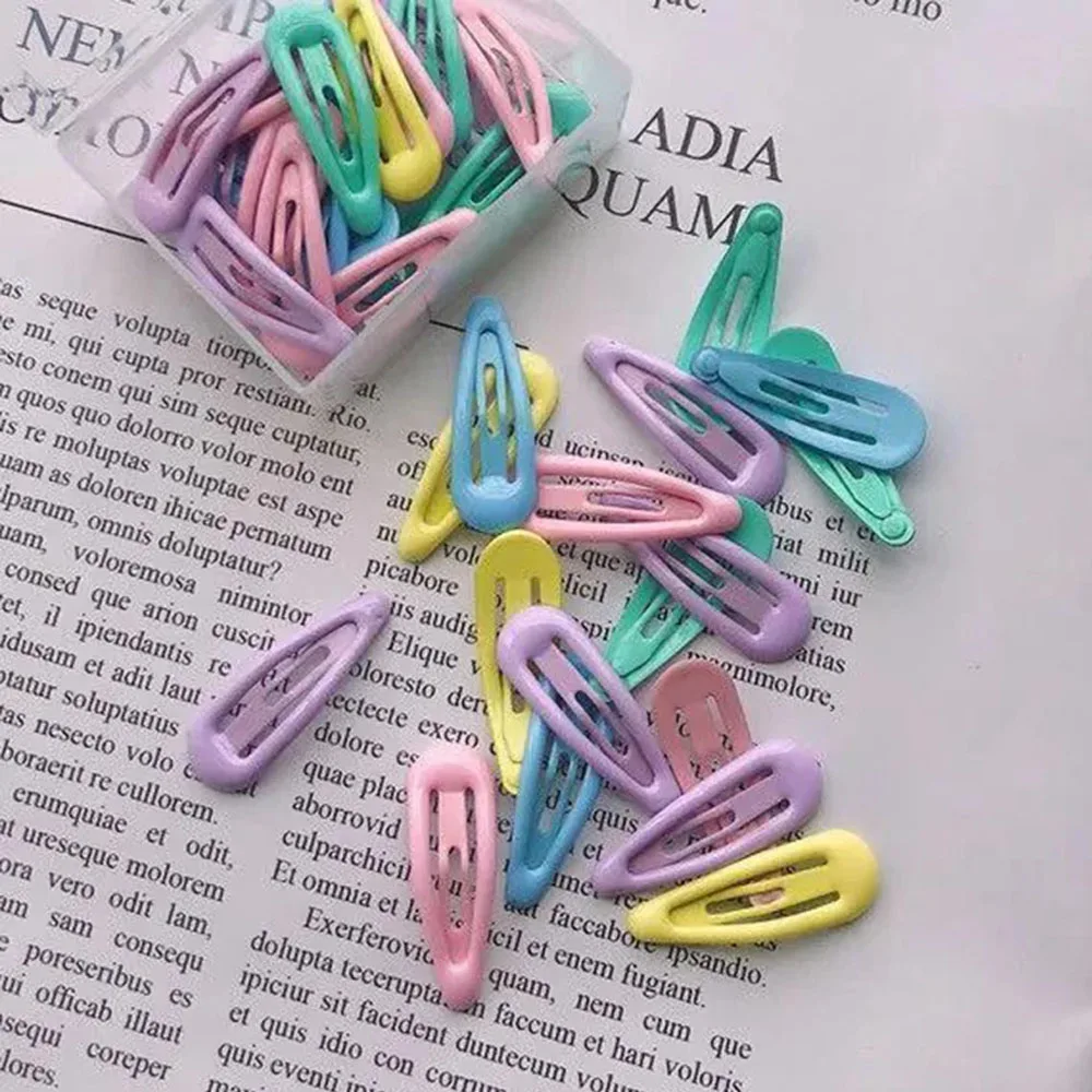 New Girls Trendy Hair Clips Cute Colorful Waterdrop Shape Hairpins Sweet Hair Accessories Kids Barrettes Slid Clip Fashion 2025