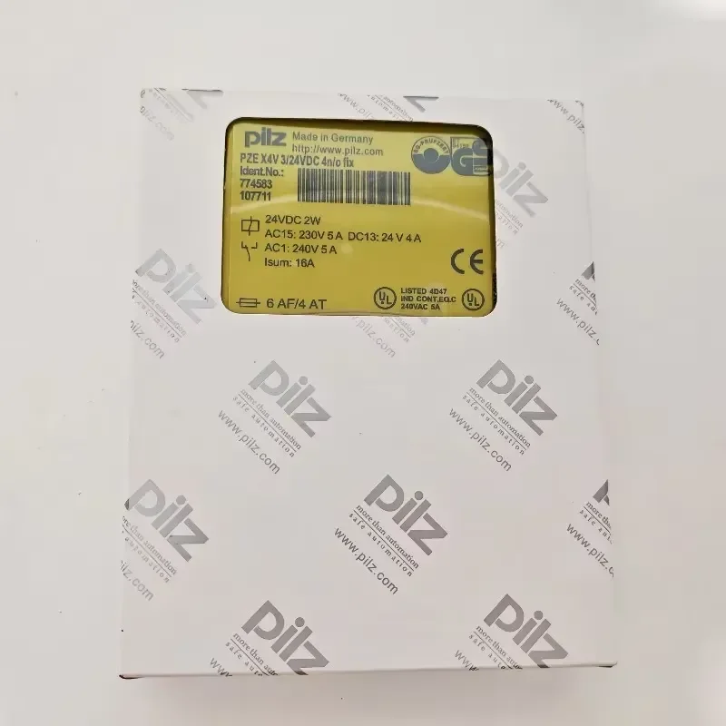 Pilz PZE X4V Series 774583 24VDC 3s Delay Industrial safety touchpoint expansion relay