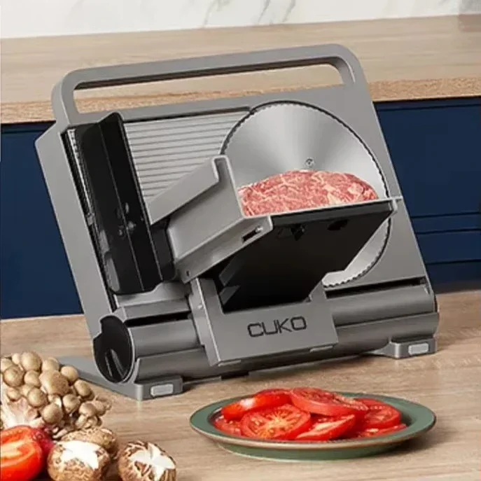 new Commercial and Household Small Electric Meat Slicer, Adjustable Thickness, Easy Removal and No Cleaning