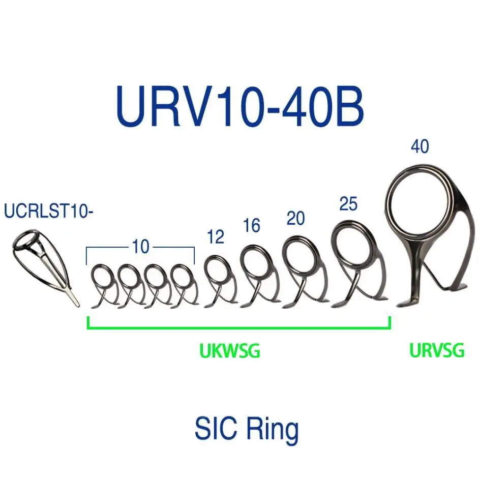 

Копия кольцевых направляющих Fuji, комплект направляющих RV10-40B, тяжелая спинная удочка для серфинга, удочки для морских лодок