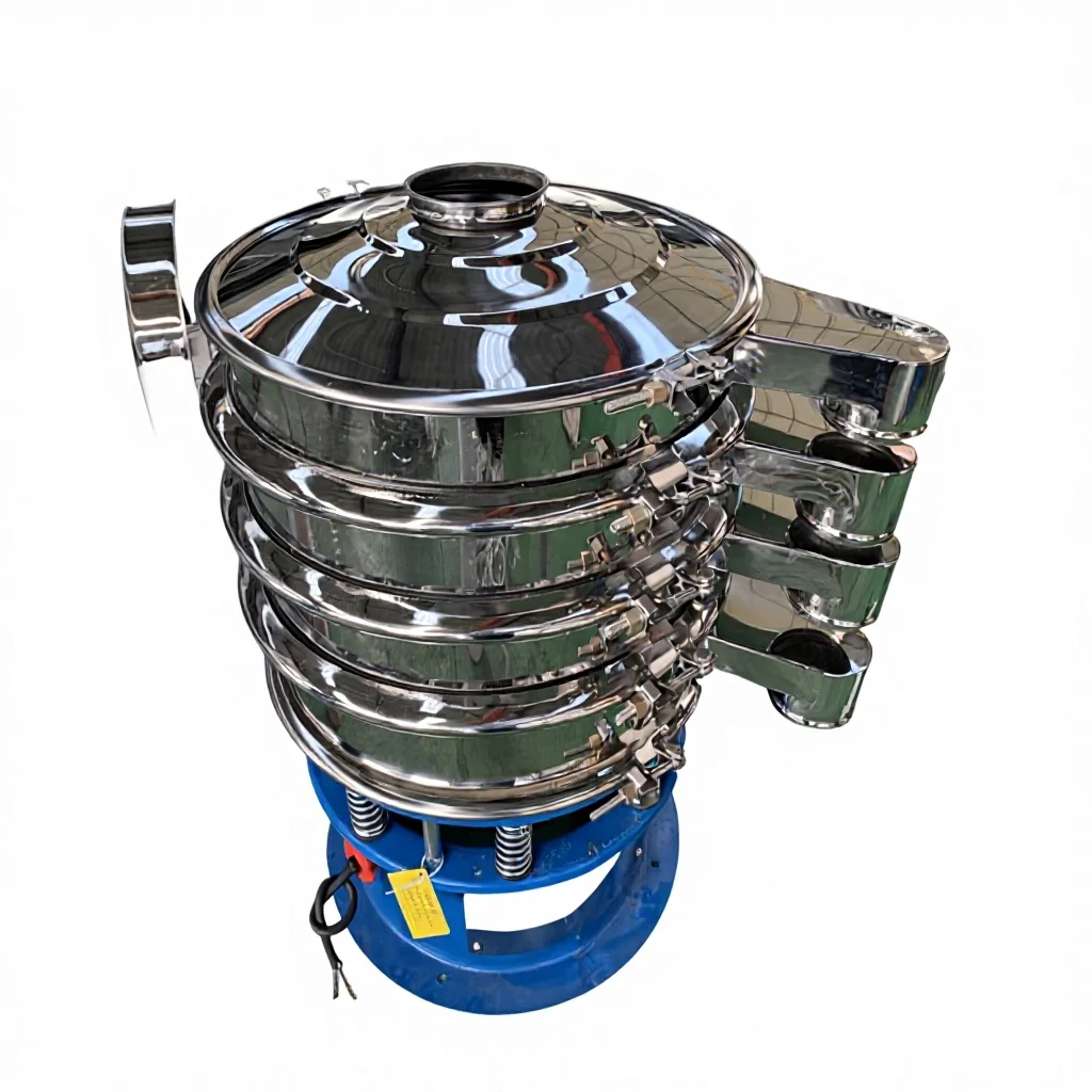 Manufacturer Supply Commercial Vibro Sieveter Screening Machine Stainless Steel Powder Rotary Vibrating Screen for Sale