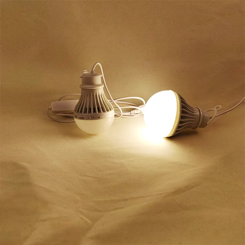 5V Led Camp Light Usb Emergency Bulb 3 Color Dimmable Hanging Tent Lamp for Work BBQ Fishing Repair Out Door Camping Equipment image 4