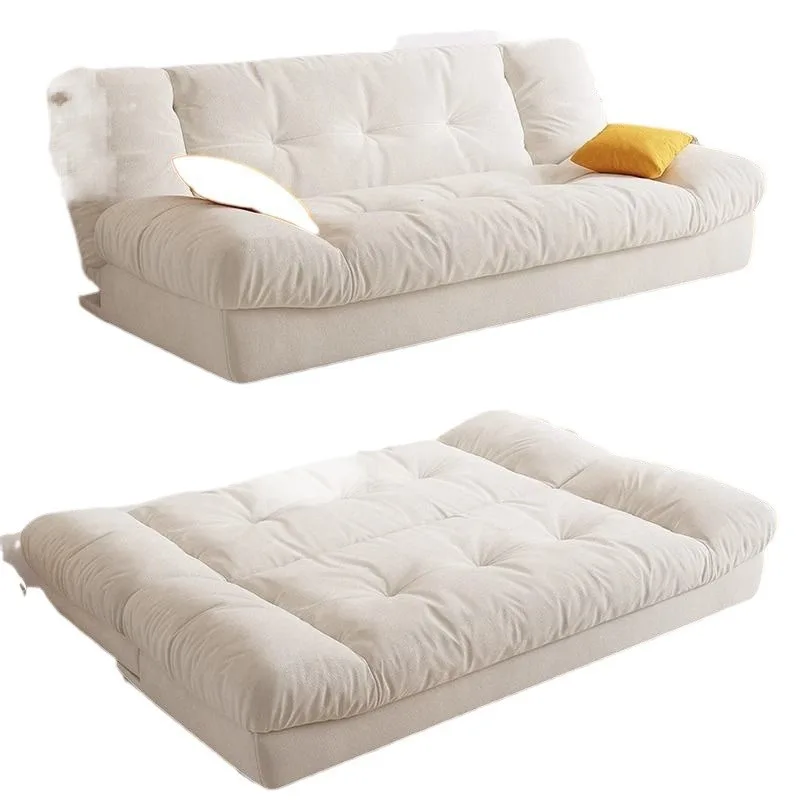 

Solid wood cloud sofa bed dual-purpose foldable living room small apartment multi-function