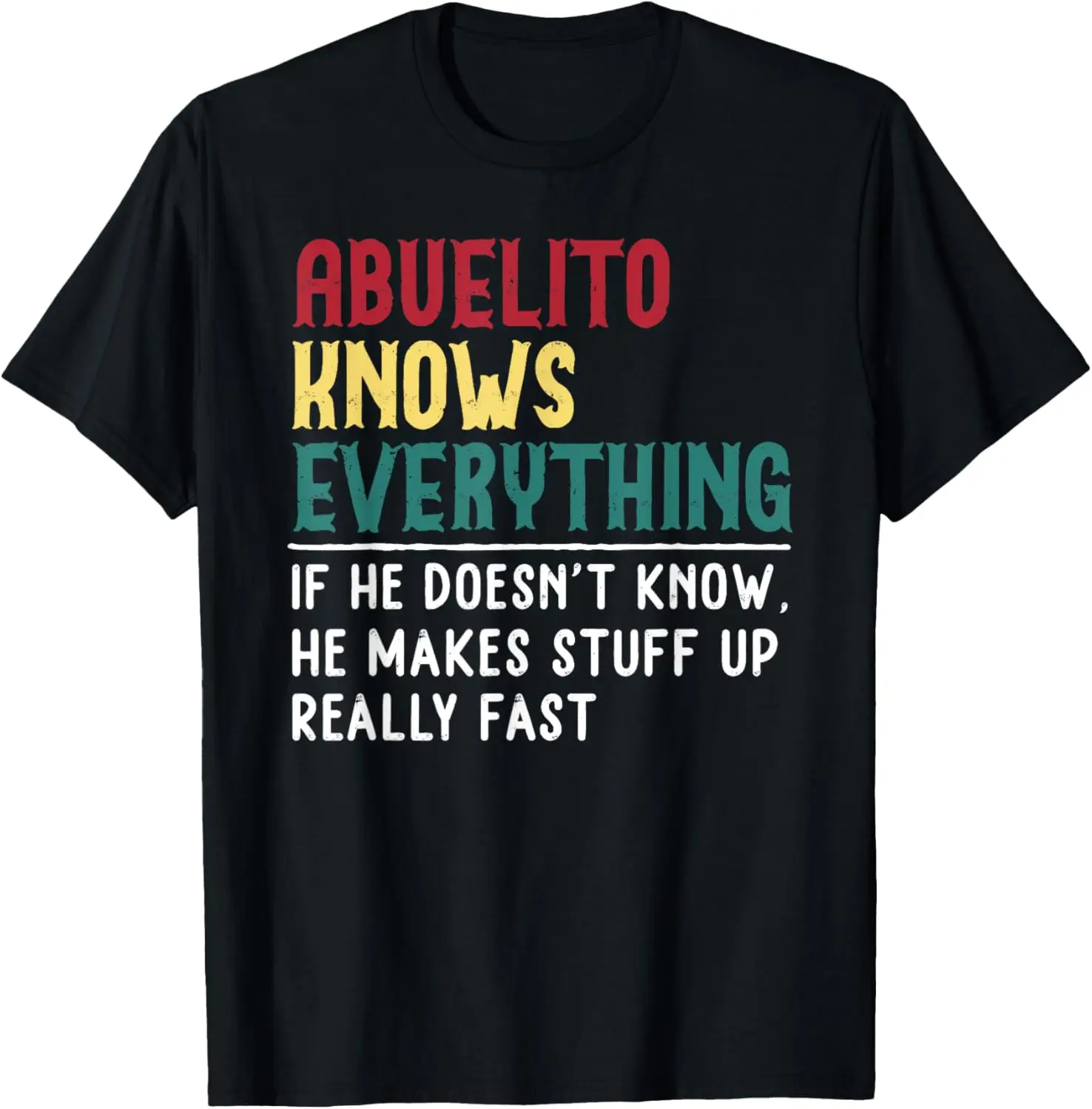 Funny Abuelito know Everything Father's day gift for Grandpa T-Shirt