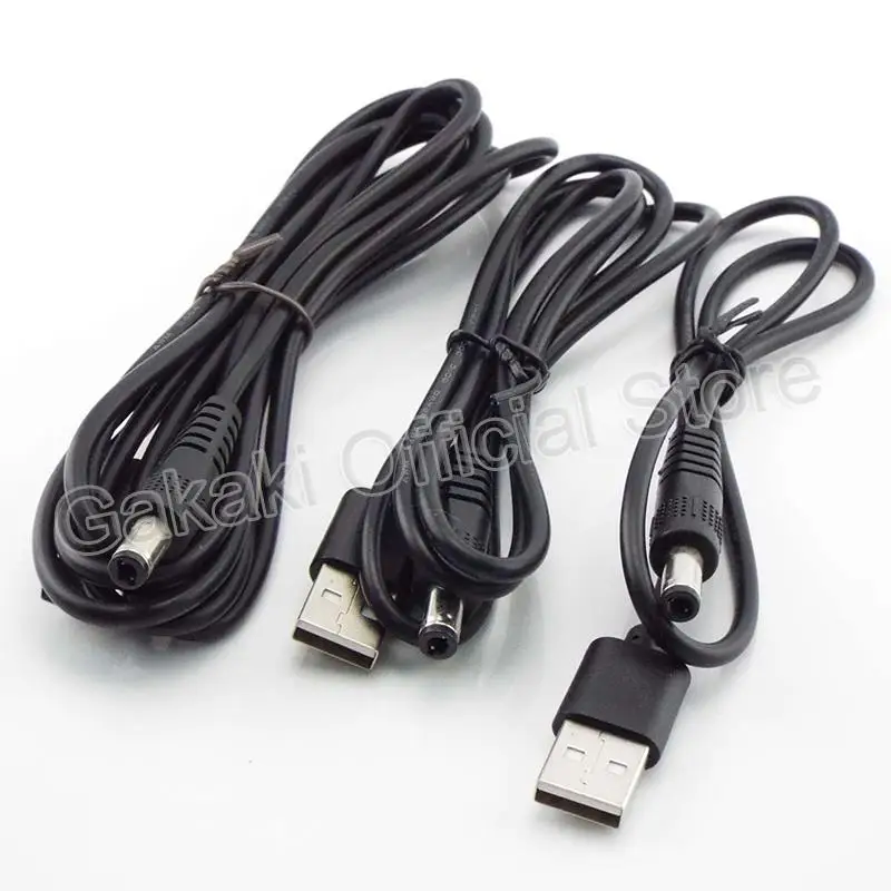 USB A spina maschio A DC 2.5 3.5 1.35 4.0 1.7 5.5 2.1 5.5 2.5mm spina di alimentazione Jack tipo A cavo di prolunga cavi connettore