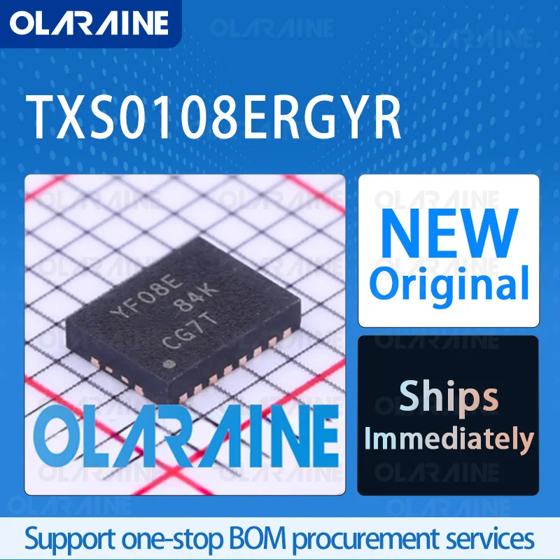 

10/50/100Pcs TXS0108ERGYR VQFN-20 original ic chip Conversion - Voltage level RoHS Data rate 100 Mb/s Voltage 5.5 V
