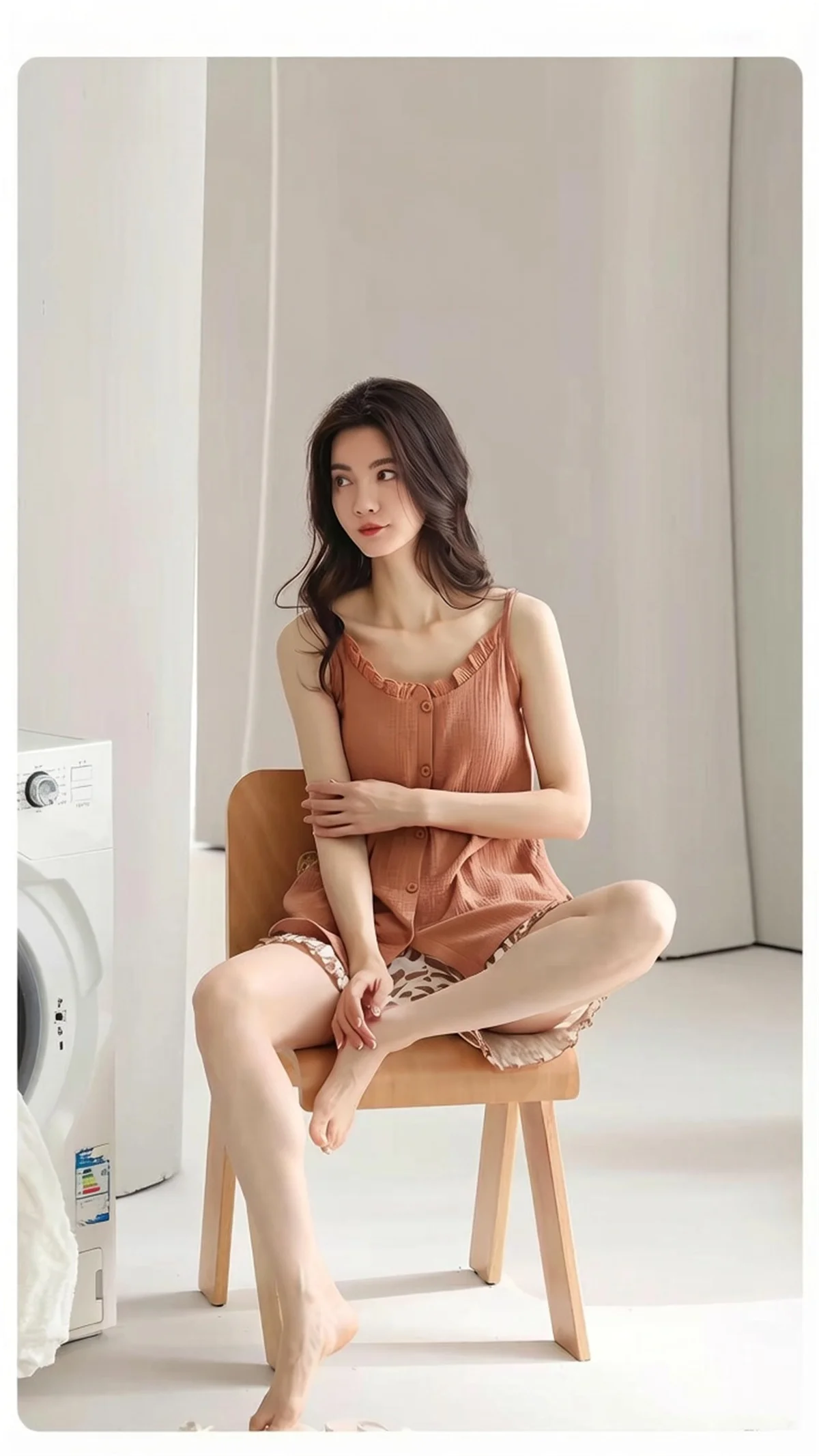 Women's Vintage Cotton Linen Ruffle- Collar Cardigan plus Size Comfortable Sweet Tank Top Casual Waistcoat for Spring Summer