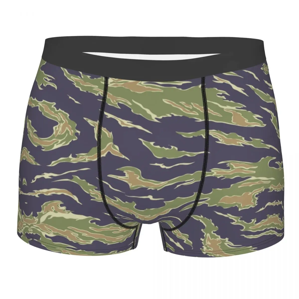 

Custom Male Fashion Tiger Stripe Camo Underwear Army Camouflage Boxer Briefs Stretch Shorts Panties Underpants