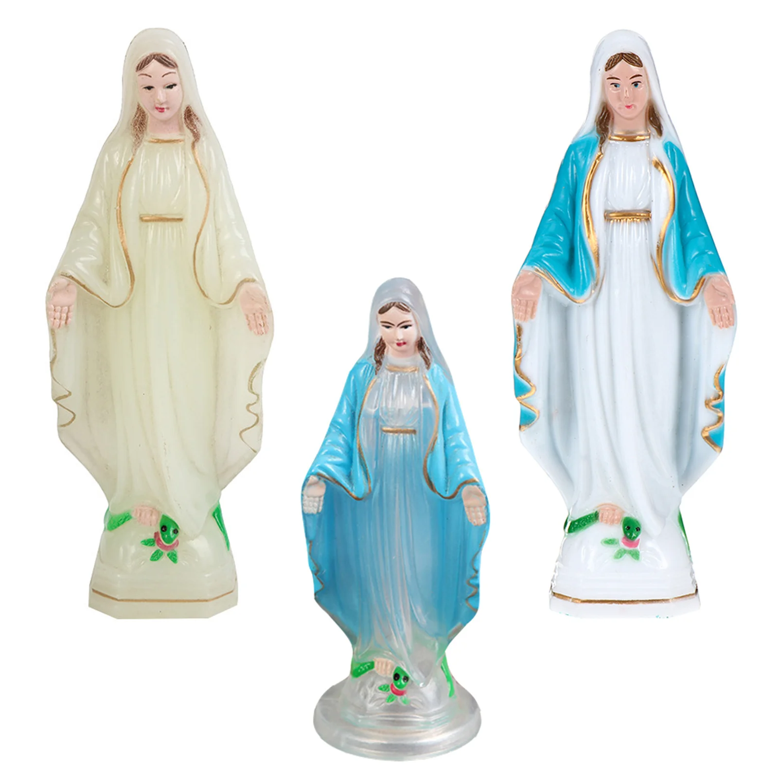 

3Pcs Plastic Mary Statue Beautiful Realistic Sculpture for Office Bar Garden Indoor Outdoor Ornament Mary Ornaments