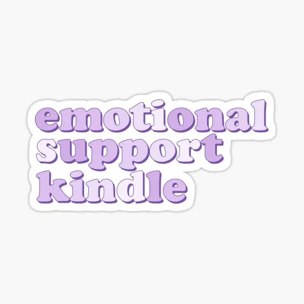 Pastel Purple Emotional Support Kindle Q  5PCS Stickers for Stickers Funny Laptop Art Living Room Luggage Window Kid