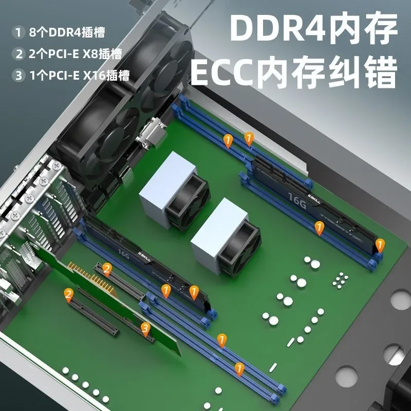 KS241A 4U rack server host dual CPU ten cores 40 threads