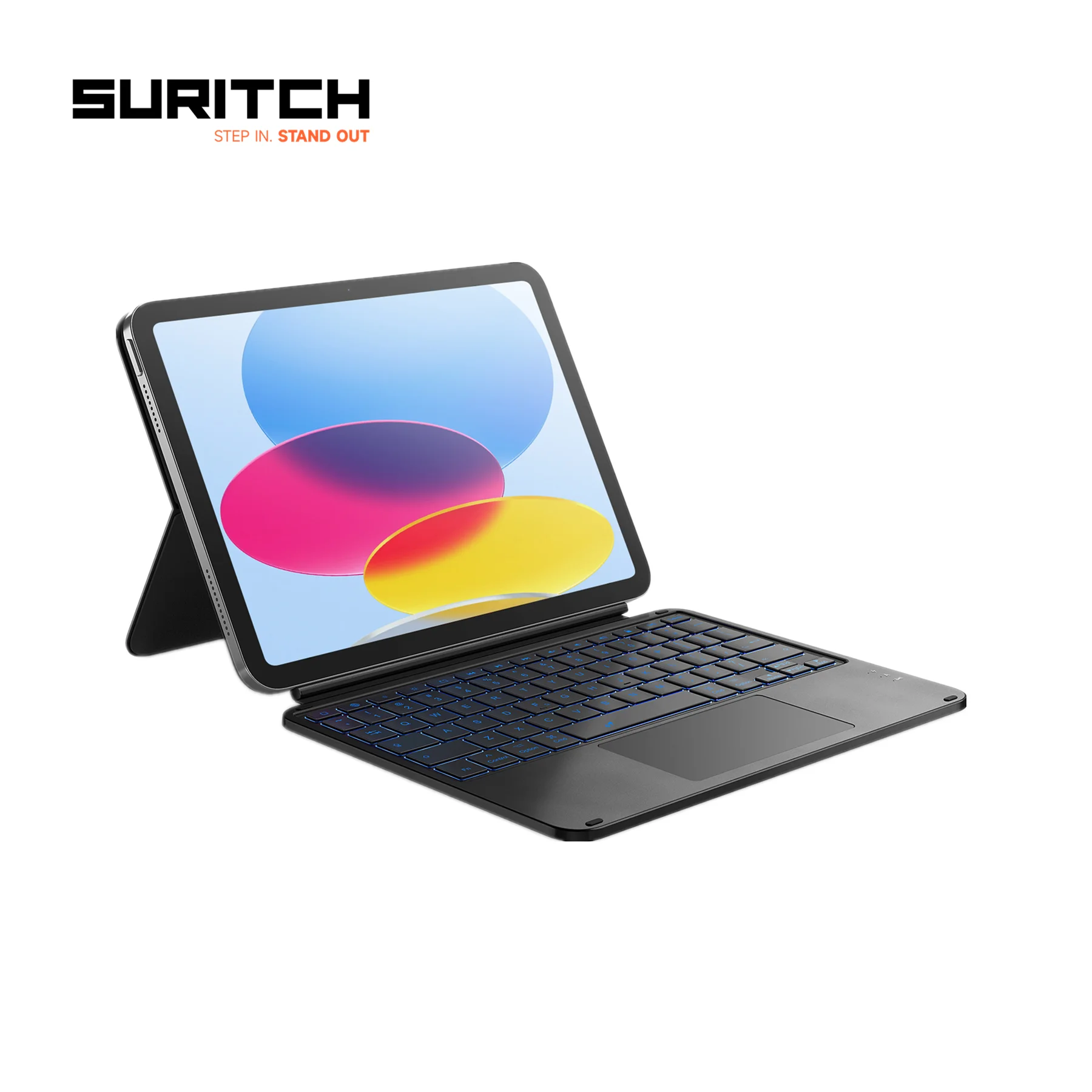 

Keyboard Case for iPad 10th Generation2022 Case with Keyboard Two-Piece Design Keyboard Folio Multi-Touch Trackpad Backlit Slim