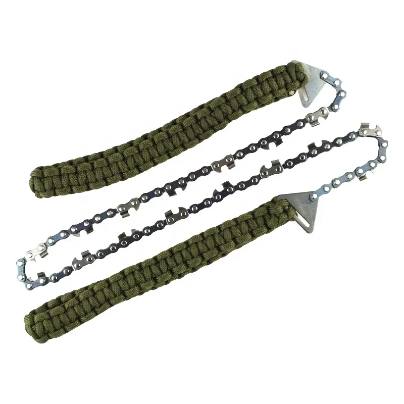 China factory supply   portable chain saw with guard  Army Green Umbrella Rope  5.5*5.2*2inch