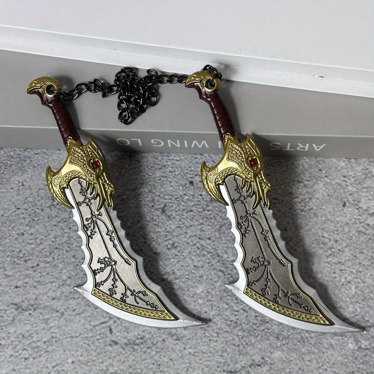 13cm God of War 4 Katana Kratos Athena Blade Ghost Leviathan Chaos Real Japanese Katana Anime Metal Sword Samurai Sabre Gift