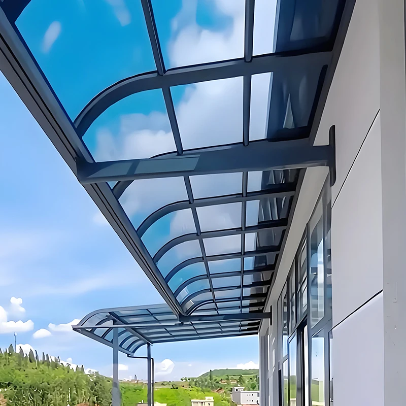 Waterproof Fixed Modern Aluminum Alloy Canopy Roof With Heat Insulation For Outdoor Villa Balcony Patio Cover
