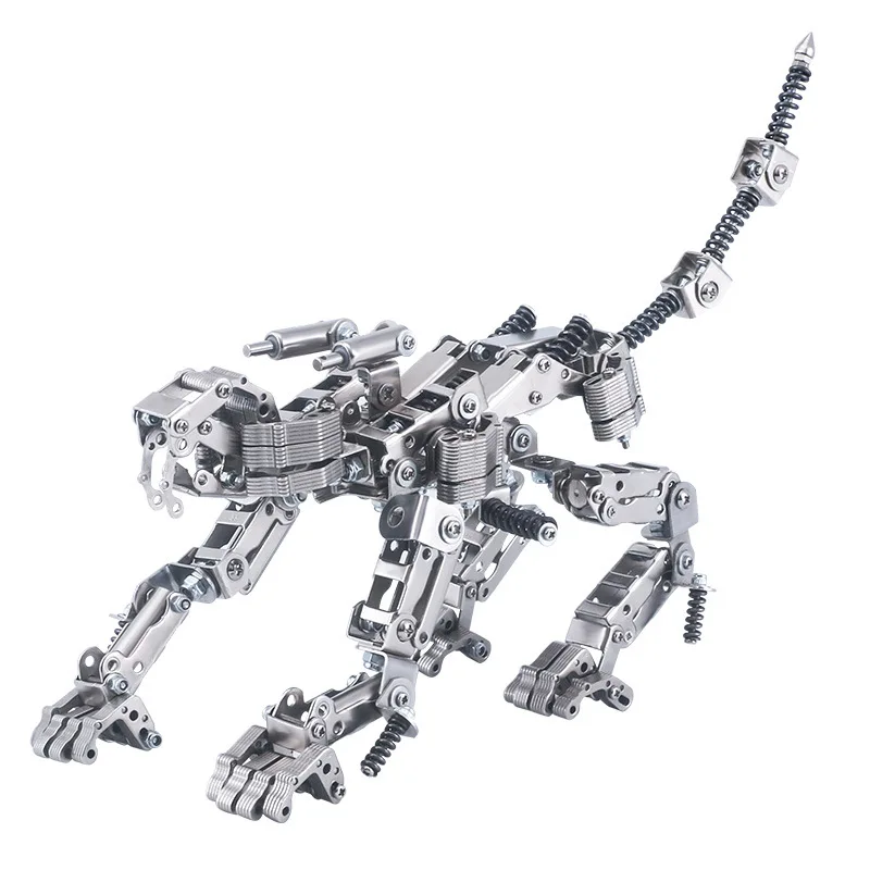 439pcs DIY metal assembly  long-toothed lion model kit mechanical 3D Puzzle hand-made ornaments toy gift