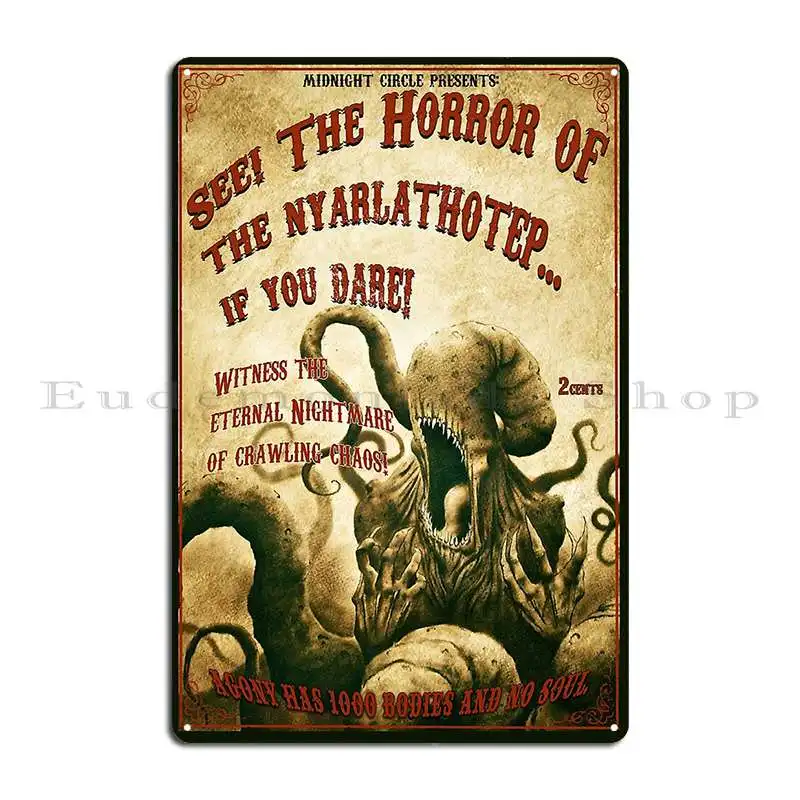 Nyarlathotep Sideshow Midnightcircle Metal Sign Personalized Garage Decoration Party Wall Decor Tin Sign Poster