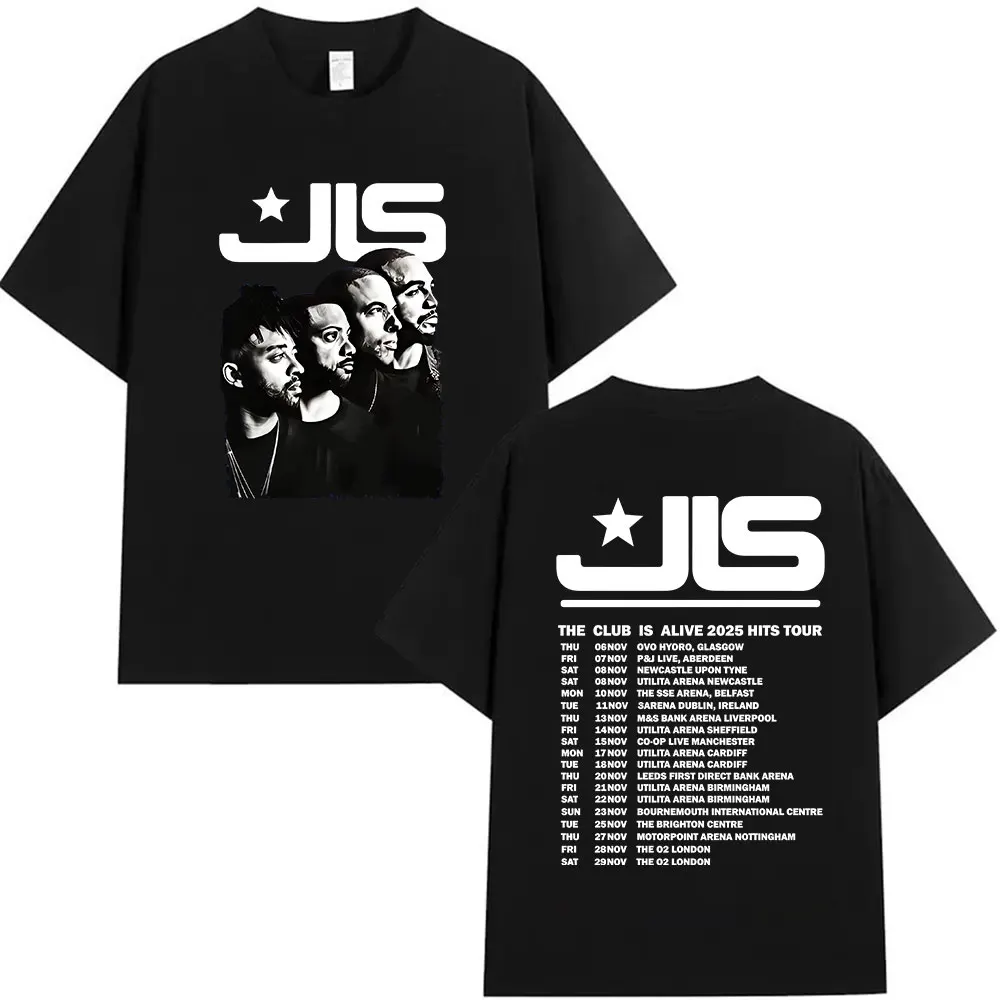

Британская группа JLS The Club Is Alive Tour 2025 Футболки с графическим рисунком Мужская винтажная хлопковая футболка в стиле рок-хип-хоп с коротким рукавом Уличная одежда