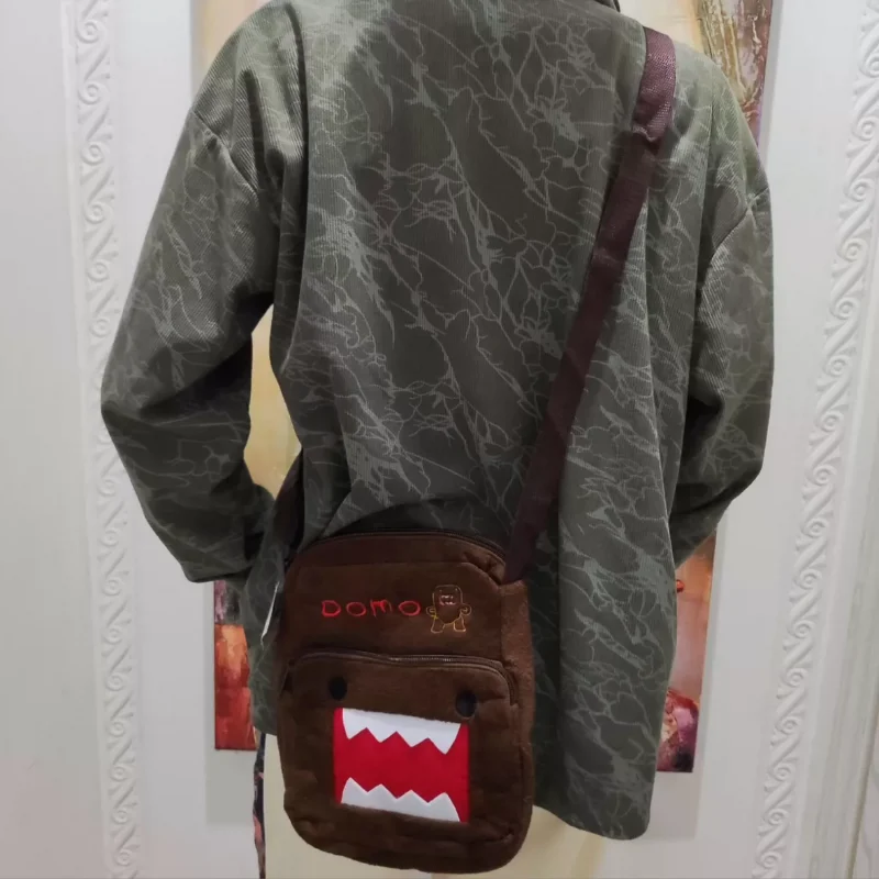 Domo Kun Large Capacity Crossbody Bags For Women Men Cute Brown Anime Peripherals Small Shoulder Messenger Bag Kawaii Gifts