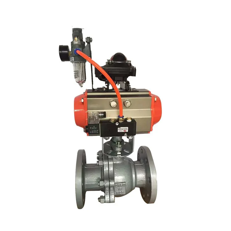 2-3 Way Stainless Steel Pneumatic Ball Valve Actuator with ANSI DIN JIS Flange Threaded for Water OEM Customizable