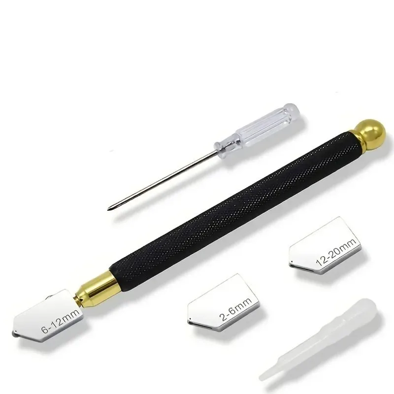 

1pc Glass Cutter Roller Diamond Tip Antislip Carbide Metal Plastic Handle For DIY Tile Mirror Craft Cutting Hand Tools 2-20mm