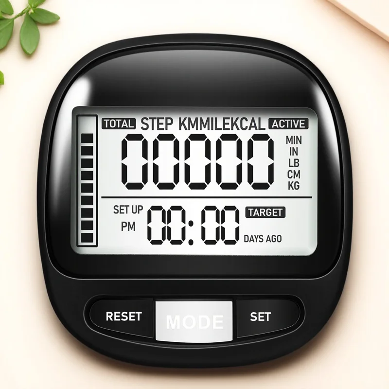 

Clip on Step Counter Pedometer Portable Walking Tracker Large Screen Outdoor Step Counter for Seniors Fitness Sports