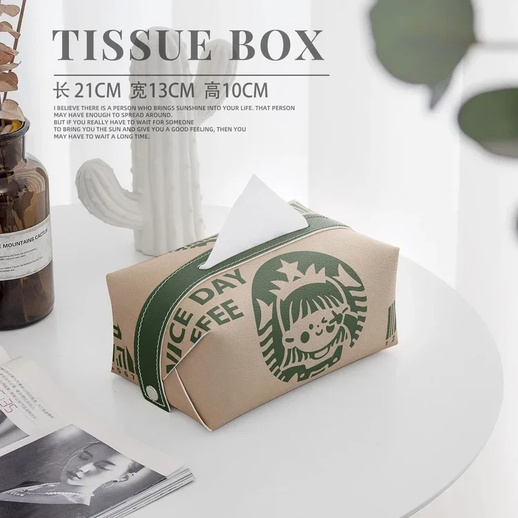 Paper Box, Paper Bag, Living Room, Coffee Table, Office, Creative Tissue Box, Light Luxury Style, and High-end Feeling